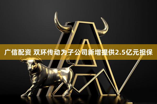 广信配资 双环传动为子公司新增提供2.5亿元担保