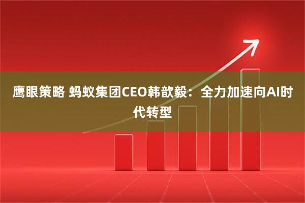 鹰眼策略 蚂蚁集团CEO韩歆毅：全力加速向AI时代转型